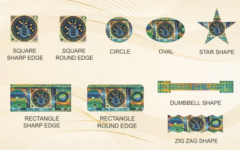 Different Shapes Hologram Labels 2
